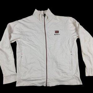 Ben Sherman Mens XL White Track Jacket Casual Winter Warm Outdoors Comfort
